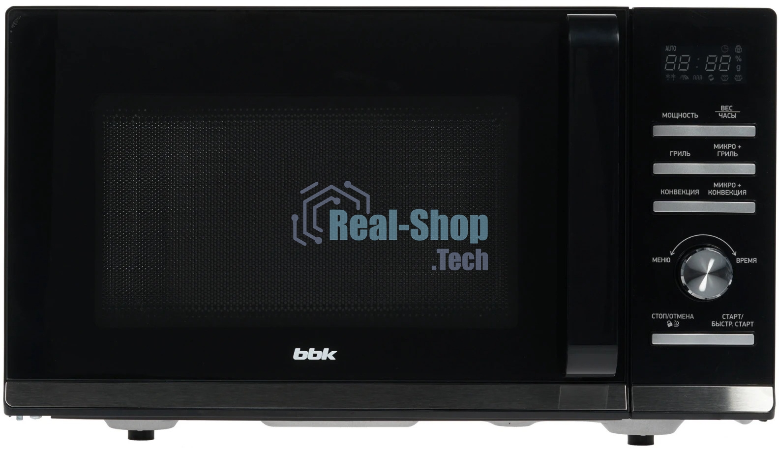 Микроволновая печь BBK 25MWC-991T/B черный/серебристый, 25 л, 900 Вт, переключатели - кнопки, поворотный механизм
