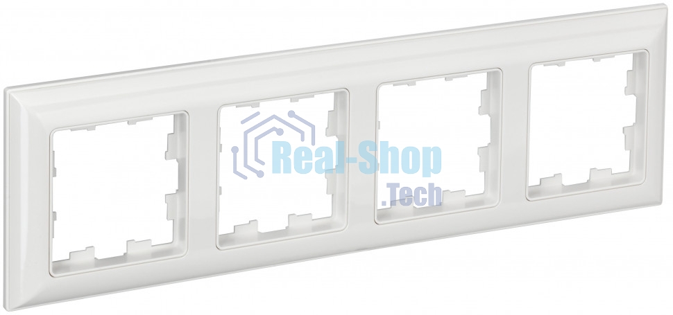 Рамка 4-местная IEK BRITE РУ-4-Бр DECOR 3D-форма белый