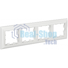 Рамка 4-местная IEK BRITE РУ-4-Бр DECOR 3D-форма белый