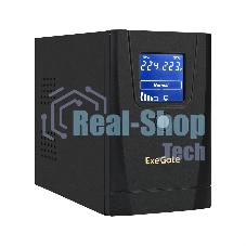 Источник бесперебойного питания ExeGate Power Smart ULB-650.LCD.AVR.1SH.2C13 650VA/360W, LCD, AVR,1*Schuko+2*C13, металлический корпус, черный