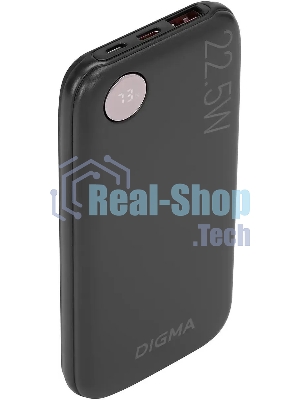 Портативный аккумулятор Digma DGPF10B 10000mAh QC3.0/PD3.0 22.5W 3A USB-A/USB-C черный