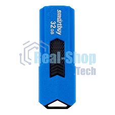 Флешка USB Smartbuy STREAM Blue (SB32GbST-B), 32Gb, USB 2.0, R/W 25/15, синий/черный
