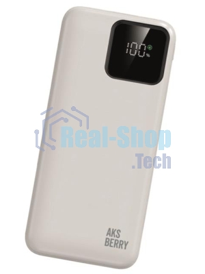 Портативный аккумулятор Aksberry (6900286030019) E200 Boosti быстрая зарядка PD22.5W/QC22.5W с дисплеем 20000 mAh, белый