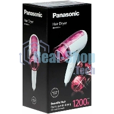 Фен Panasonic EH-ND21-P615 белый/розовый, 1200 Вт, компактный
