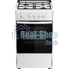 Плита газовая Darina 1B1 GM 441 008 W белый/черный, конфорок 4 шт, духовка 50 л, 50 см x 85 см x 51 см