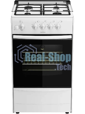 Плита газовая Darina 1B1 GM 441 008 W белый/черный, конфорок 4 шт, духовка 50 л, 50 см x 85 см x 51 см