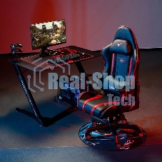 Стол игровой Eureka TN-Z43-BK-V2 столешница ЛДСП черный каркас черный