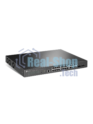 Коммутатор управляемый TP-Link TL-SG3428XPP-M2 JetStream уровня 2+ с 24 портами 2,5 Gbит/с (8 портов PoE++, 16 портов PoE+) и 4 портами SFP+ 10 Gbит/с