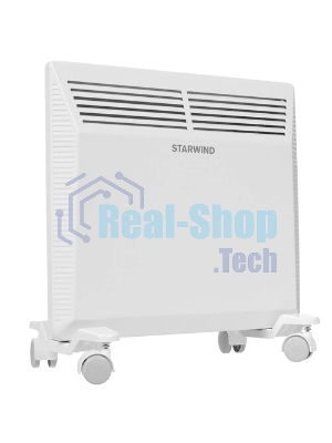 Конвектор электрический Starwind SHV5010, белый, 1000 Вт, 15 м2, термостат, 1 режим мощности