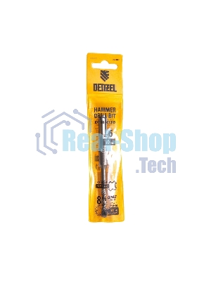 Бур по бетону Denzel двойная спираль, Cobalt W-tip, 6x110 мм, SDS PLUS