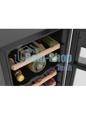 Винный шкаф ZÜGEL ZTWF182DX н/ж сталь, 46 л, 2 отсека, 18 бут.