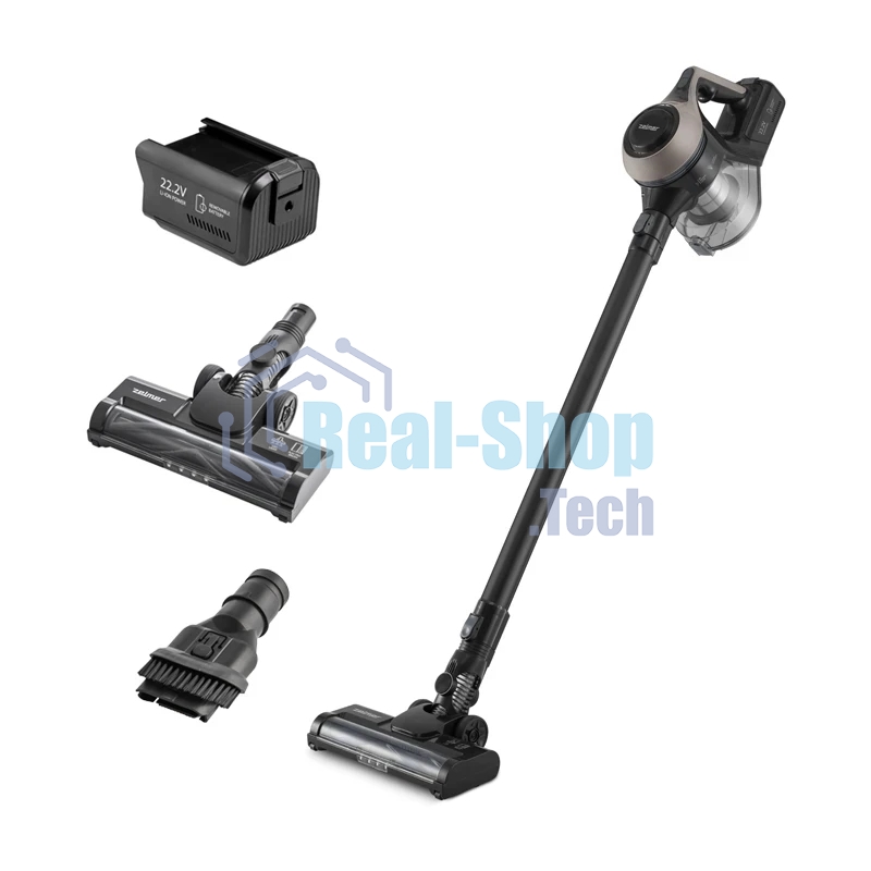 Пылесос вертикальный Zelmer STICK ZSVC510D черный/серый, питание от аккумулятора, 130 Вт, уборка сухая, пылесборник 0.8 л