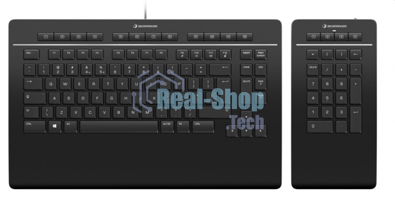 Клавиатура проводная 3Dconnexion 3DX-700092 Keyboard Pro with Numpad проводная USB черный
