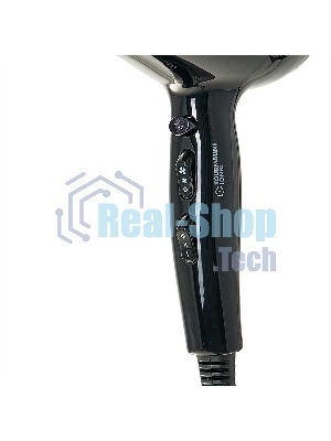 Фен Delta DL-0938 черный, 2000 Вт, ионизация