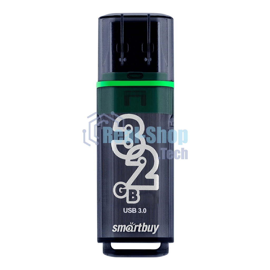 Флешка USB Smartbuy Glossy series Dark Grey (SB32 GbGS-DG), 32Gb, USB 3.0, R/W 75/25, темно-серый