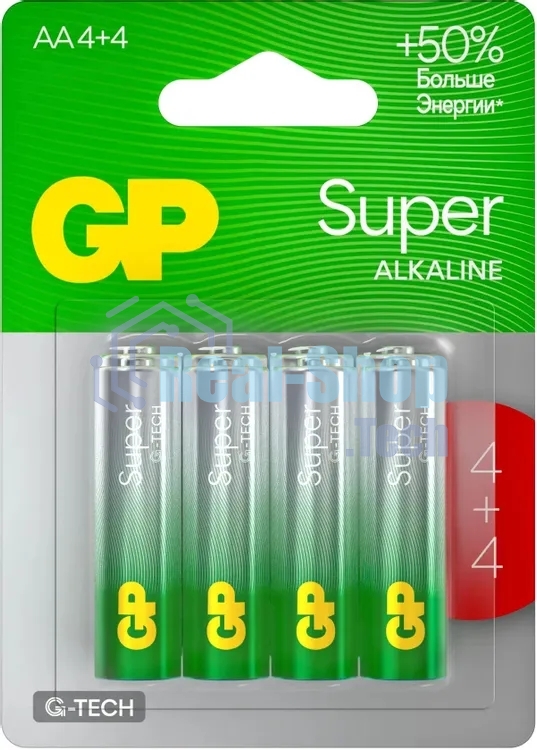 Батарея GP Super Alkaline G-Tech 15А AA (8шт)