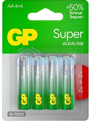 Батарея GP Super Alkaline G-Tech 15А AA (8шт)