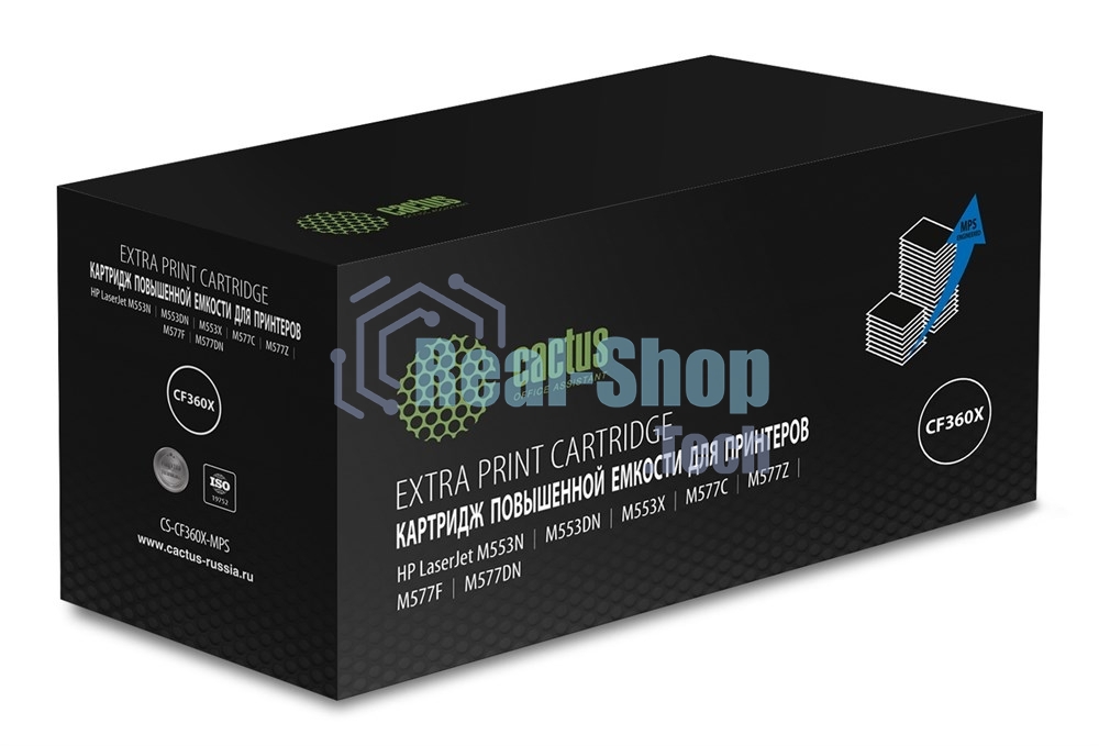 Картридж лазерный Cactus CS-CF360X-MPS черный (19000 стр.) для HP CLJ M552dn/M553dn/M553N/M553x