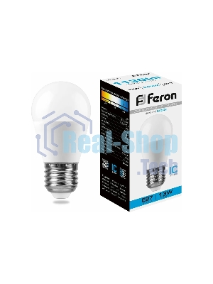 Лампа светодиодная Feron LB-950 13Вт Е27 дневной матовый шар