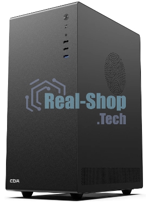 Компьютерный корпус CBR mATX Minitower V500, без БП, 1хUSB 3.0, 2хUSB 2.0, HD Audio+Mic, закаленное стекло, черный PCC-MATX-V500-WPSU