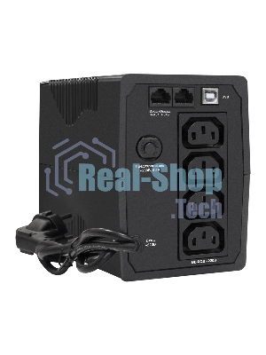 Источник бесперебойного питания ExeGate Power Back BNB-1000.LED.AVR.4C13.RJ.USB 1000VA/550W, LED, AVR, 4*C13, RJ45/11,USB, черный