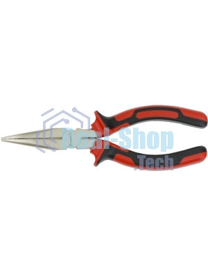 Длинногубцы Matrix 17420 NICKEL 160 мм, изогнутые никелированные, двухкомпонентные рукоятки