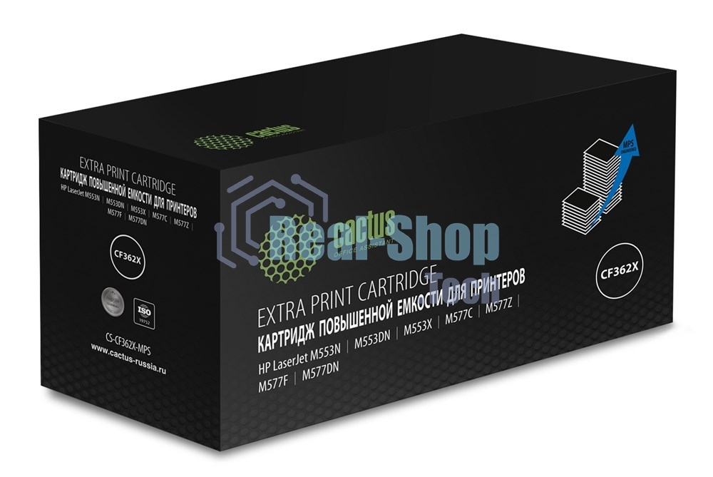 Картридж лазерный Cactus CS-CF362X-MPS, CF362XX желтый (18000 стр.) для HP CLJ M552dn/M553dn/M553N/M553x