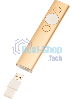Презентер беспроводной Logitech Spotlight золотистый, радиоканал, USB, кнопки - 3