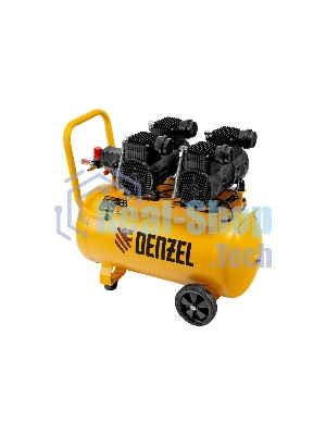 Компрессор безмасл. малошумный Denzel DLP -3000/50, 3 кВт, 2х1,5 кВт,50 л, 2850 об/мин,500 л/мин