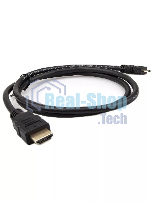 Кабель VCOM/TELECOM HDMI-19M -- MicroHDMI-19M ver 2.0+3D/Ethernet,1m Telecom TCG206-1M
