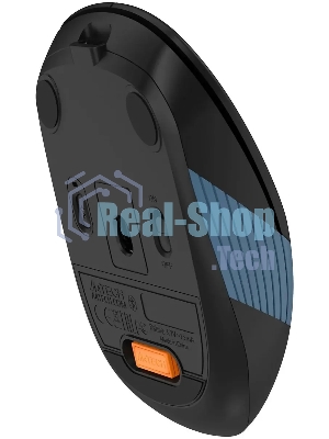 Мышь беспроводная A4Tech Fstyler FB10CS черный/синий, 2000 dpi, радиоканал, Bluetooth, USB, кнопки - 4