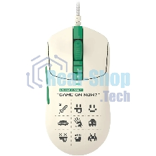 Мышь проводная A4Tech Bloody W72 Ultra Pixels Green рисунок/бежевый/зеленый, 20000 dpi, USB, кнопки - 7