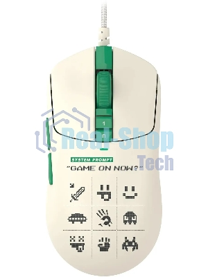 Мышь проводная A4Tech Bloody W72 Ultra Pixels Green рисунок/бежевый/зеленый, 20000 dpi, USB, кнопки - 7