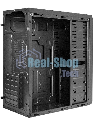 Компьютерный корпус Miditower ExeGate UN-605B-UNS450 (ATX, БП UNS450 с вент. 12см, 2*USB, аудио, блокировка, черный)