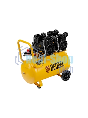 Компрессор безмасл. малошумный Denzel DLP -3000/50, 3 кВт, 2х1,5 кВт,50 л, 2850 об/мин,500 л/мин