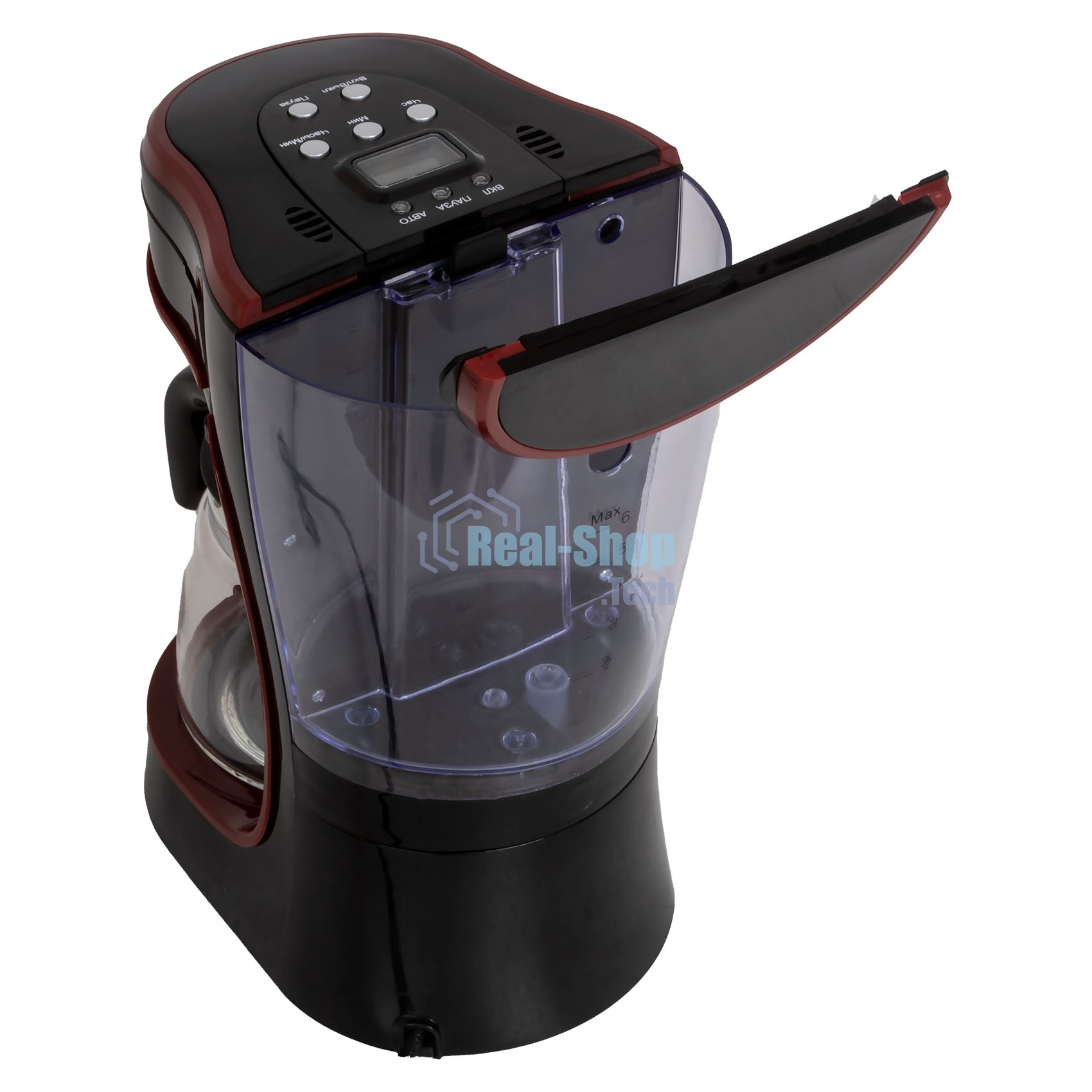 Кофеварка капельная SUPRA CMS-0655 черный/красный, исп. кофе - молотый, 720 мл, 750 Вт.