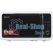Микроволновая печь Sharp R-2852RW белый, 20 л, 800 Вт, переключатели - кнопки, поворотный механизм