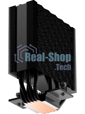 Кулер для процессора PCCooler RT500 BK (240W, 4-pin PWM, LED temp., 152мм, Al/Cu, 5x6мм, 1x120мм, 73.32CFM, 34.9dBA, 2200RPM, S: 1851/1700/1200/115X, AM5/AM4, черный)