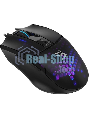 Мышь проводная A4Tech Bloody L65 Max черный/фиолетовый, 12000 dpi, USB, кнопки - 7
