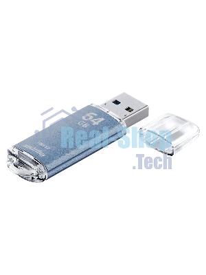 Флешка USB Smartbuy V-Cut Blue (SB64GbVC-B3), 64Gb, USB 3.0, R/W 75/30, голубой