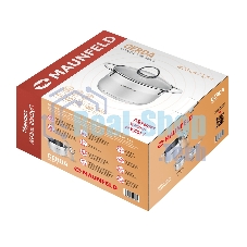 Кастрюля Maunfeld GERDA MCS33S07 из нержавеющей стали со стеклянной крышкой, 20 см, 3,3 л.