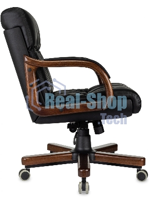 Кресло Бюрократ T-9932W-LOW-Eco черный, экокожа