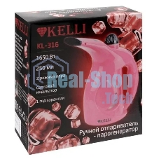 Отпариватель Kelli КL-316 розовый, 1650 Вт, 20 г/мин, 250 мл