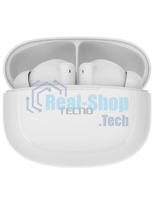 Наушники TWS Tecno Buds 4 Air белый, внутриканальные, Bluetooth, до 6 ч
