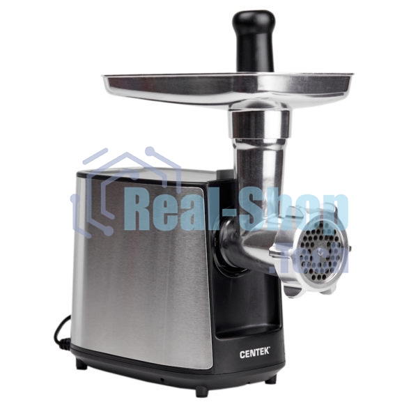 Мясорубка электрическая Centek CT-1617 Juice серебристый, 2000 Вт, 2.0 кг/мин, реверс, защита от перегрузки, насадки - 5