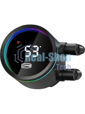 Система охлаждения PCCooler DA360 Pro ARGb Digital BK (300W, 360мм, LED temp., Black, ARGb/Fans: 3x120мм, 75.8CFM, 33.7dBA, 2200RPM/Pump height 57мм, 28dBA, 3000RPM, Rad thickness 27мм/S: 1851, 1700, 1200, 20XX, 115X, AM5, AM4)