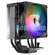 Кулер PCCooler R400 ARGb черный 92мм алюминий+медь 2200r m 30db 4-pin 180W 133мм