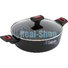 Сотейник Rondell Urban Pro RDA-1988 d=26см, (с крышкой) черный