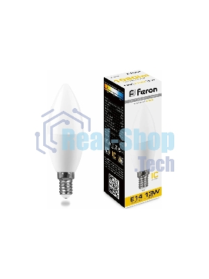 Лампа светодиодная Feron LB-970 13Вт E14 теплый матовая свеча