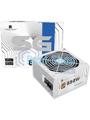 Блок питания Thermalright, 850W 80+ Gold (ATX, 3.1, PCIe 5.1, Non-modular, 1x24(20+4)pin, 1xCPU 8(4+4)pin, 2xPCIe*2 8(6+2)pin, 5xSATA3, 1x12+4pin (12VHPWR PCIe 5.1 12+4pin 600mm), 3xMOLEX4pin, Active, 120x120мм, 150x140x86mm, APFC, white)